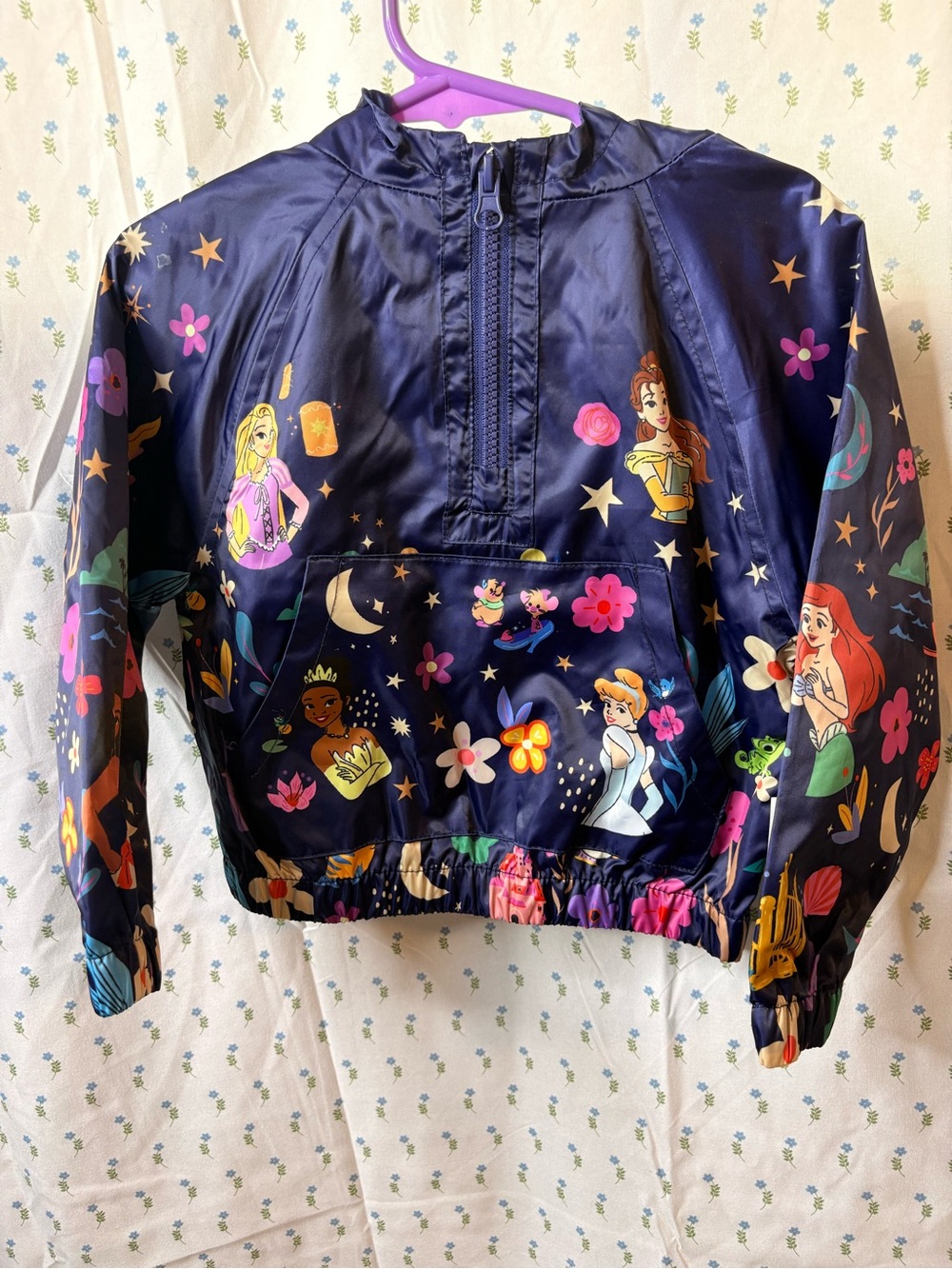 Disney Navy Blue Princess Print Rain Jacket
